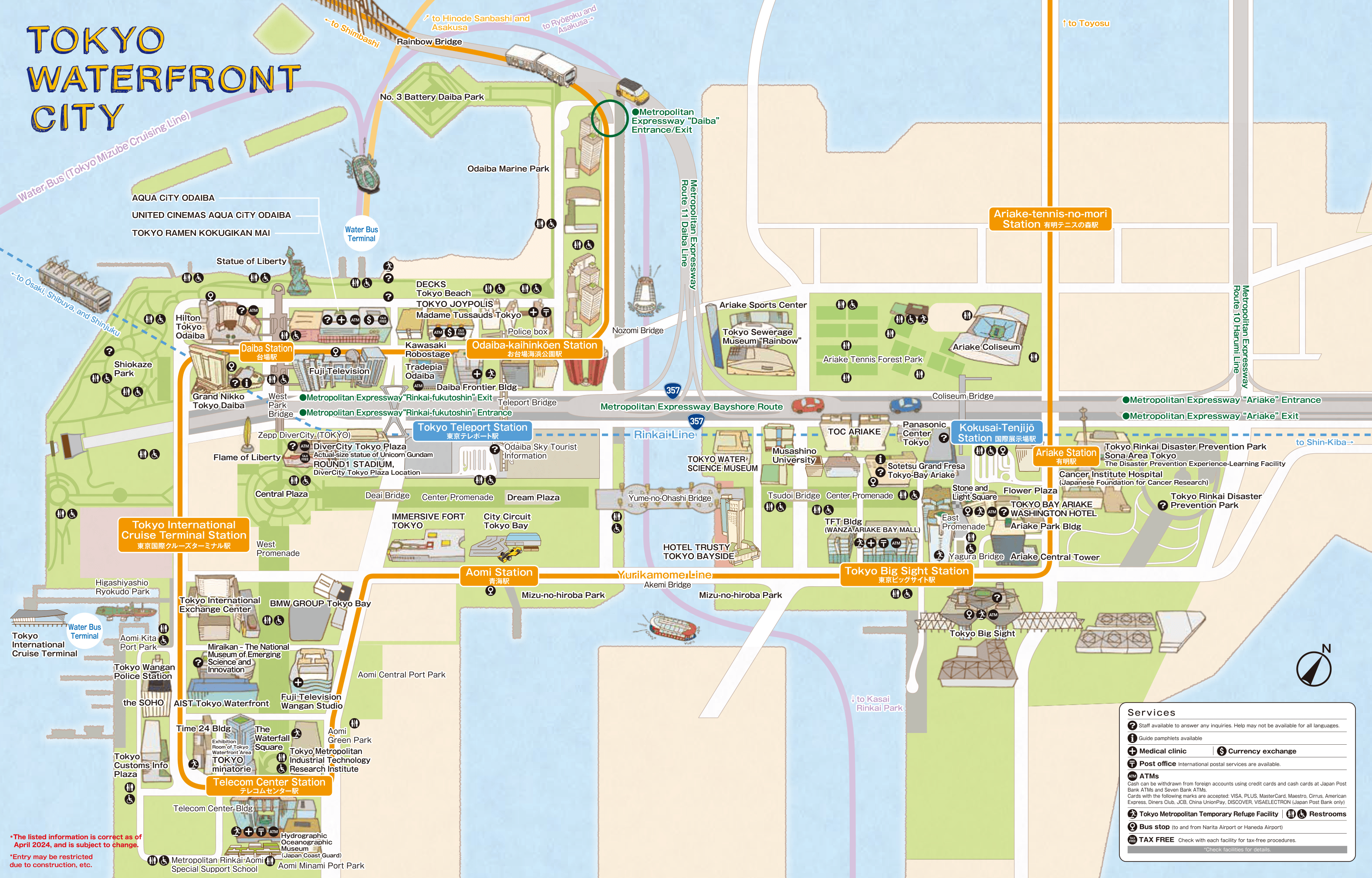 Tokyo Waterfront City map